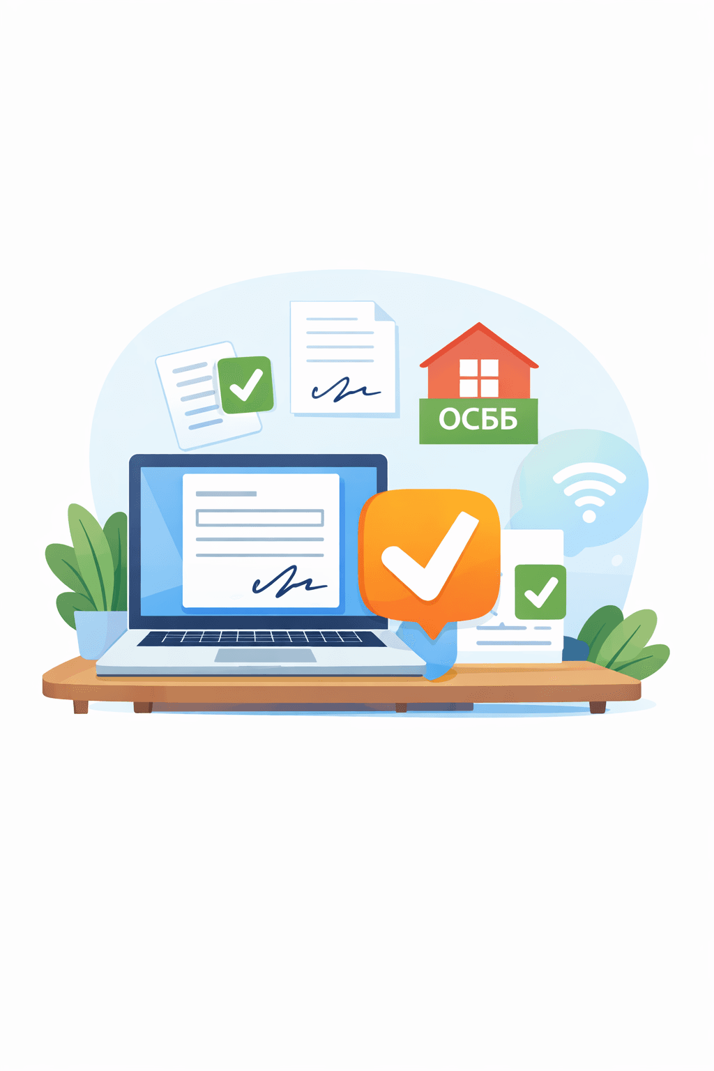 Ілюстрація онлайн-письмового опитування в ОСББ